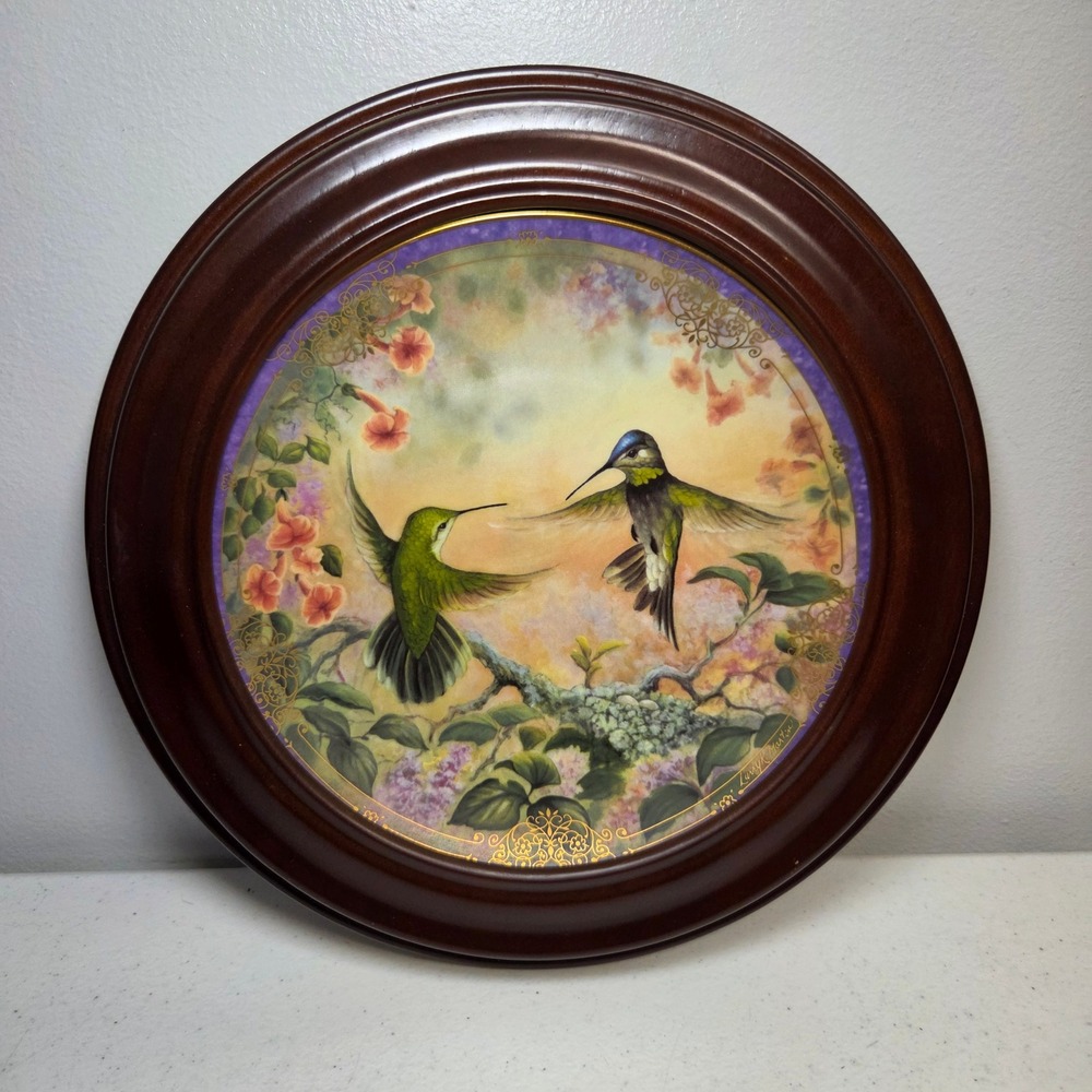 Bradford Exchange Precious Beauties Hummingbird Plate Larry K Martin 4913A